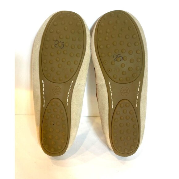 Lucky Brand Womens Fur Lined Beige Suede Moccasins Rubber Sole Size EU 40/US 10 - Picture 8 of 11